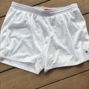 Champion White Mesh Shorts